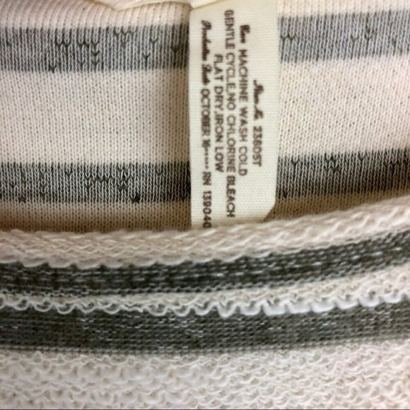 Matilda Jane Grey Stripe Tunic Top Ivory Lace Trim Long Sleeve NWOT Size S - Picture 7 of 9